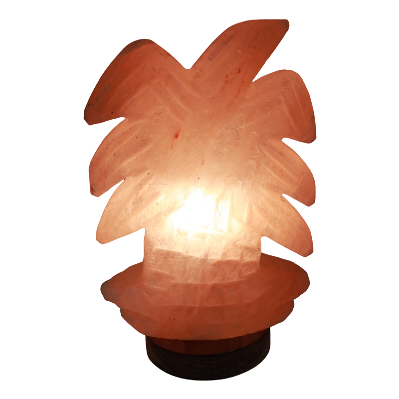 lampe pierre de sel forme palmier