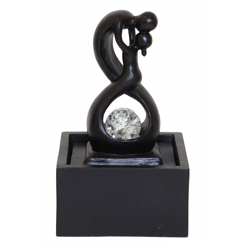 fontaine à eau design zen amour infini noir