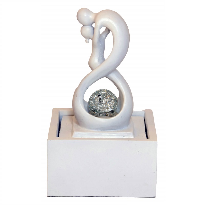 fontaine intérieur zen symbole infini amour blanc