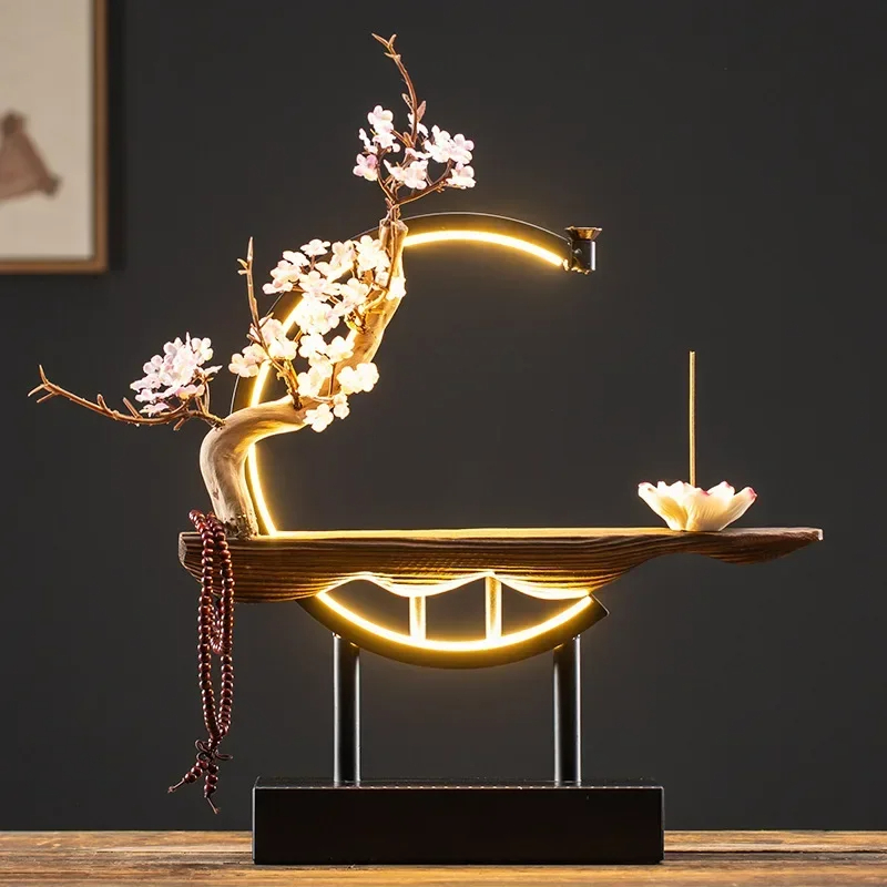 brûleur à encens zen décoratif cercle lumineux