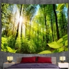 tenture murale zen arbres forêt