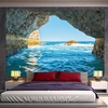 tenture murale décorative mer océan grotte marine