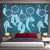 tapisserie décorative attrape-rêves bleu