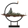 porte-encens zen montagne et cercle lumineux