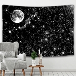 tapisserie murale étoiles et pleine lune