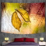 tapisserie murale feuilles pluie