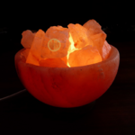 lampe pierre de sel himalaya bol de cristaux