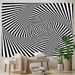 tenture murale spirale zen illusion optique trompe oeil