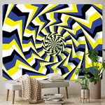 tenture murale spirale illusion optique trompe oeil