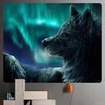 tapisserie murale animal loup