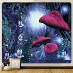 tapisserie murale champignons