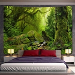 tenture murale zen nature paysage forêt