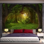 tenture murale décorative forêt arbres nature