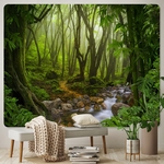 tapisserie décorative paysage forêt