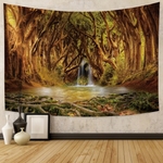tapisserie murale arbres nature paysage