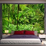 tapisserie murale plantes tropicales