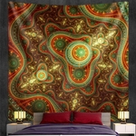 tapisserie murale psychédélique fractales