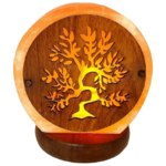 lampe pierre de sel mini ronde arbre de vie usb