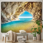 tapisserie murale décorative mer océan roches