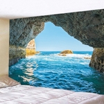tapisserie murale océan grotte littoral