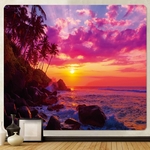 tapisserie murale paysage océan coucher de soleil