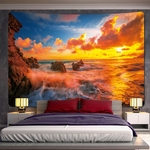 tapisserie murale décorative coucher de soleil
