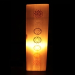 lampe décorative pierre sélénite sept chakras
