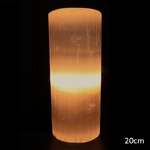 lampe décorative pierre sélénite cylindre 20cm