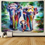tapisserie murale éléphants animaux