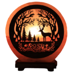 lampe de sel himalaya cerf et forêt