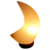 lampe pierre de sel blanche croissant de lune