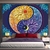 tenture murale yin yang fleuri