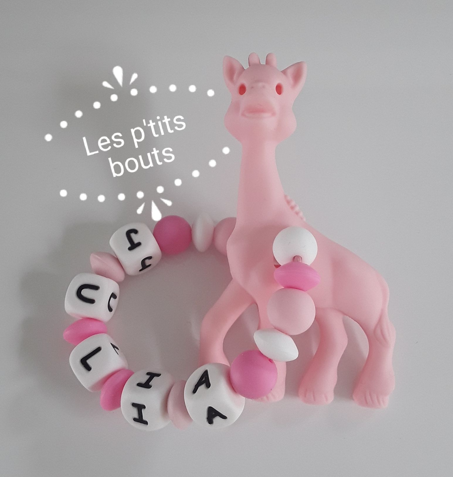 bracelet de dentition personnalisé fille modèle "Julia"