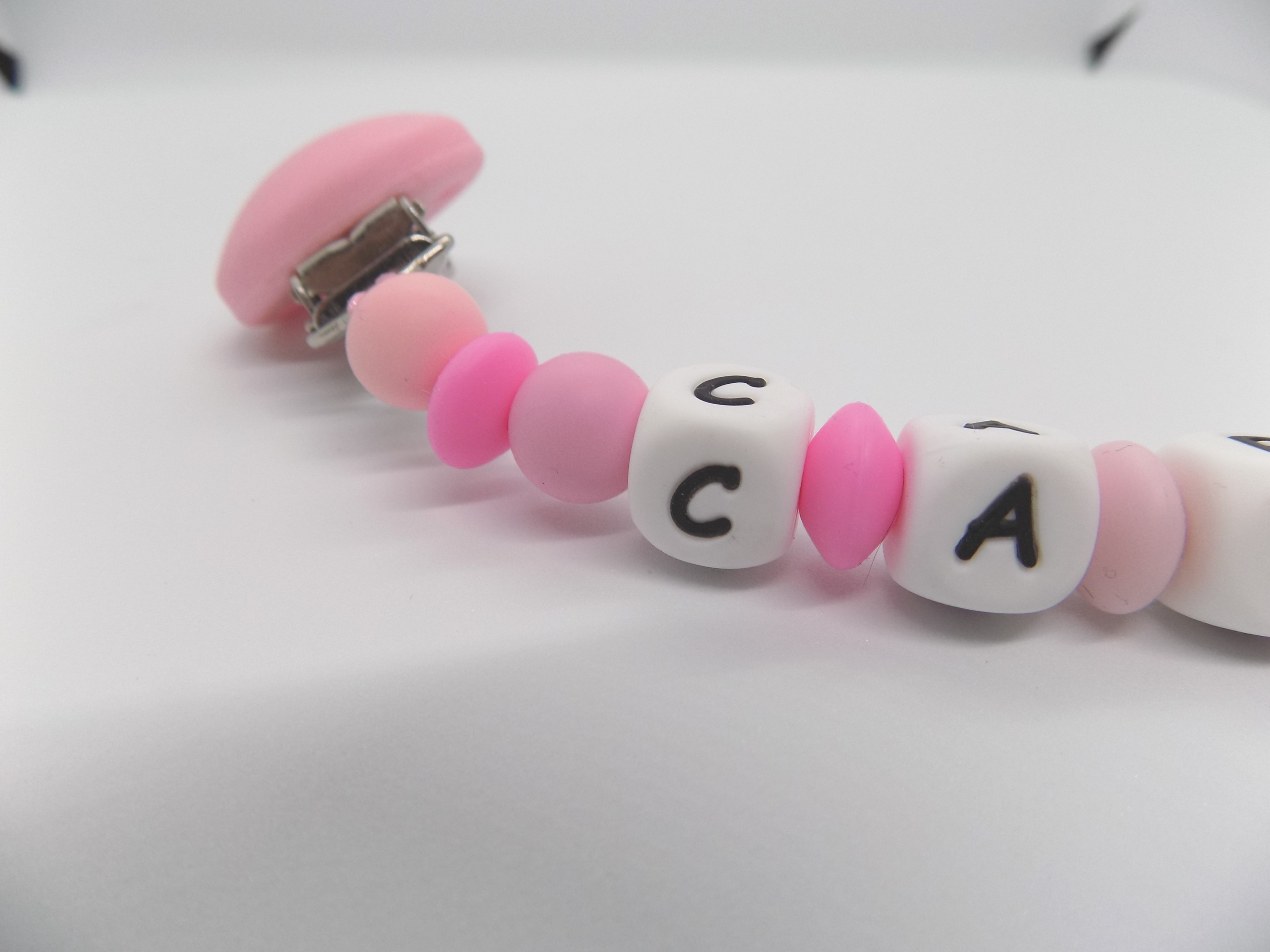 attache tétine personnalisé fille modèle "Capucine"