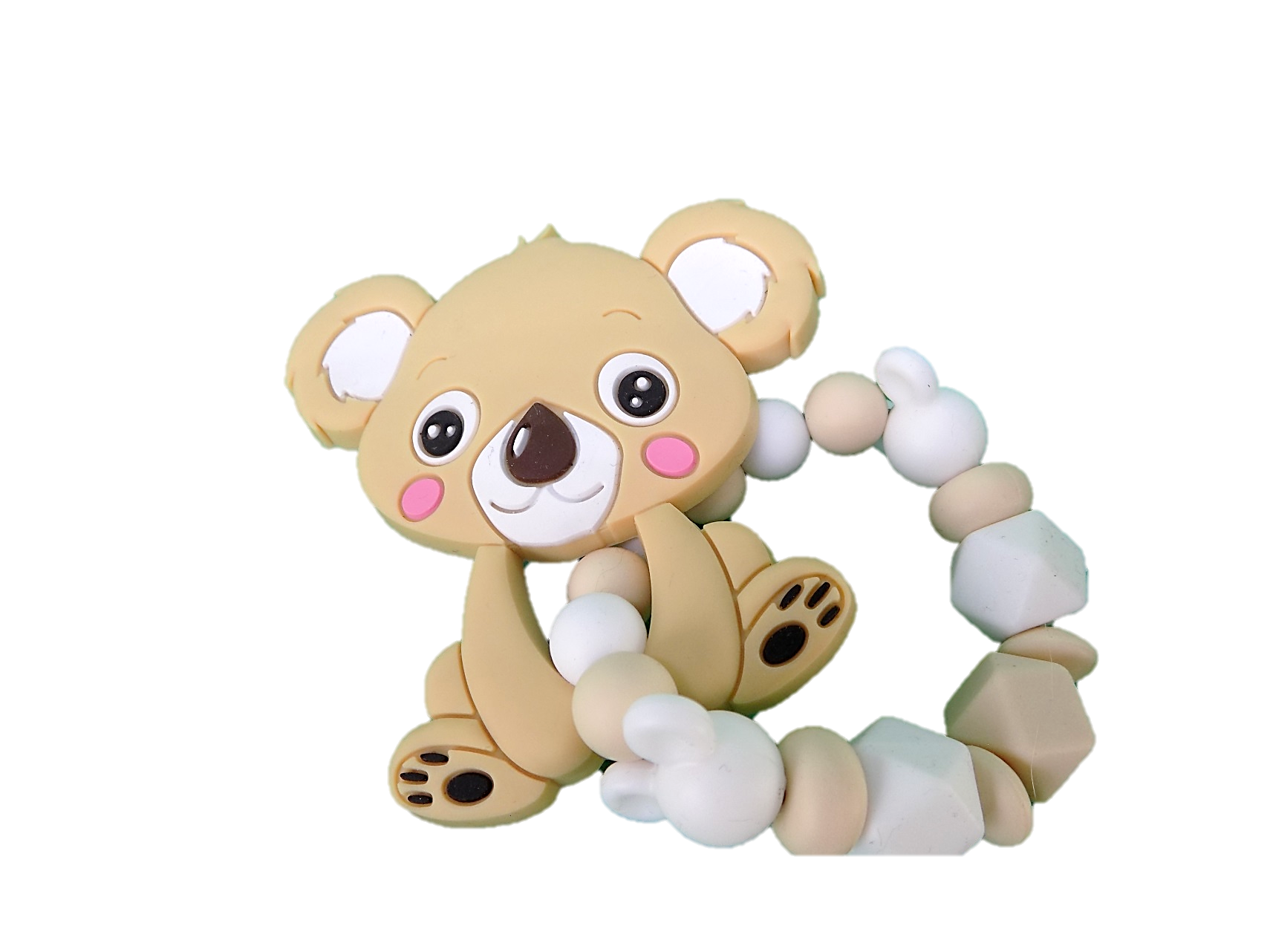 bracelet de dentition personnalisé koala beige