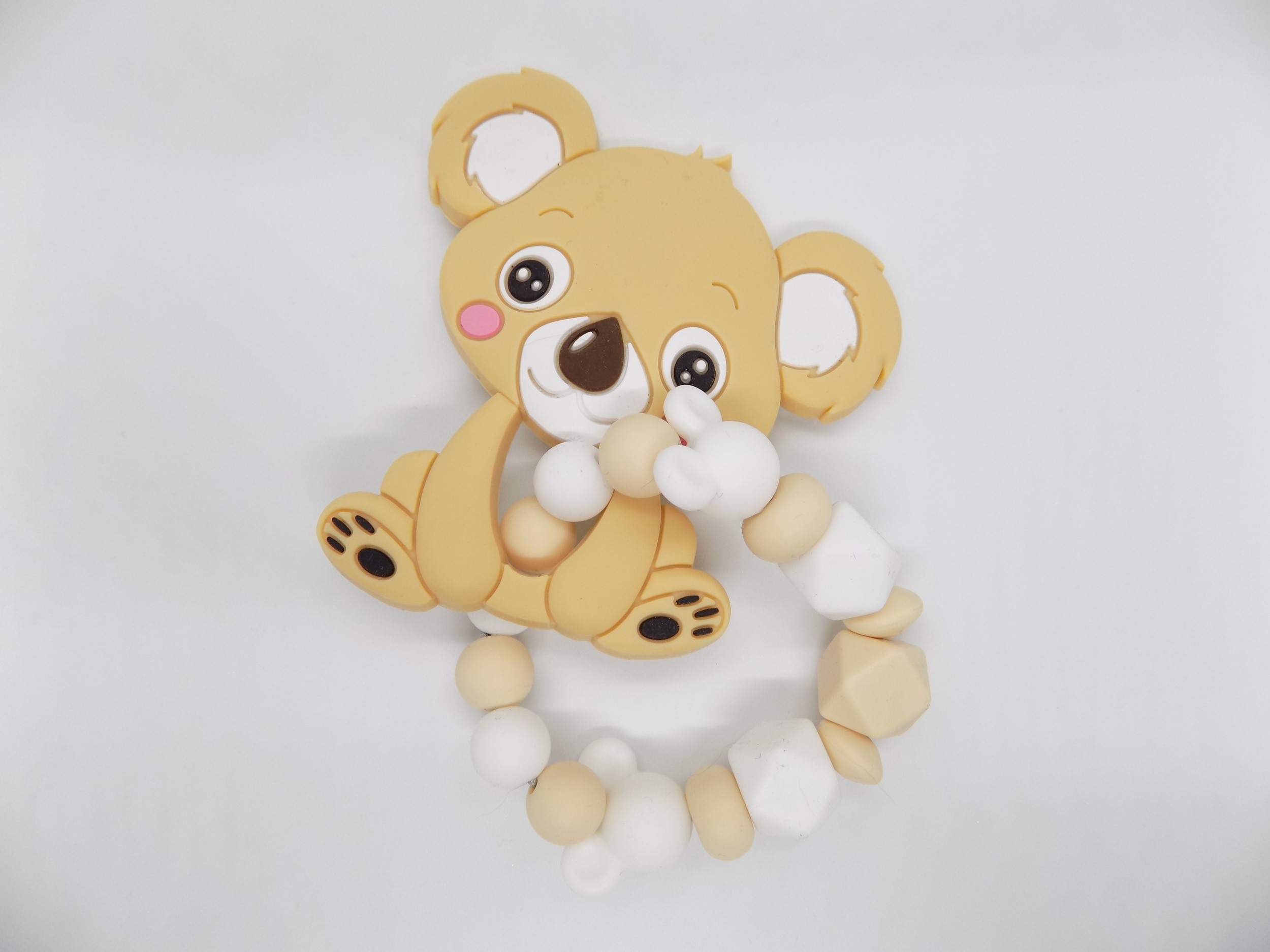 bracelet de dentition personnalisé koala beige