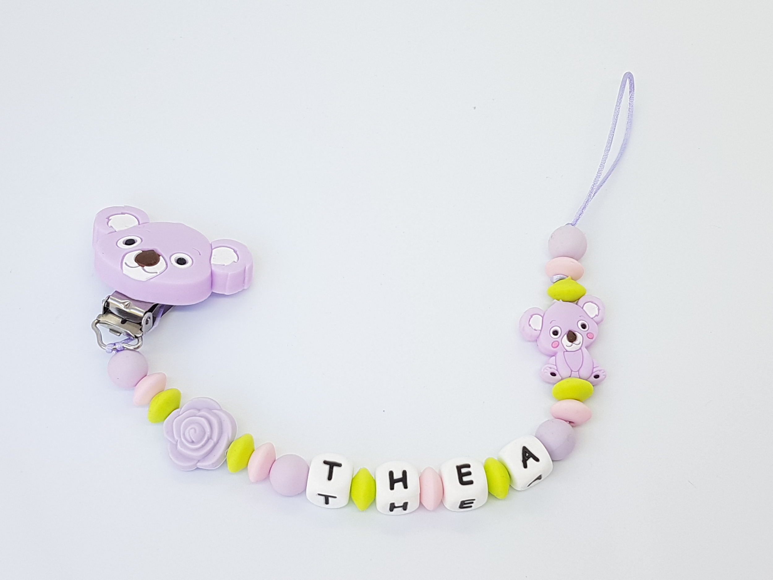 attache tétine personnalisé modèle "Thea"