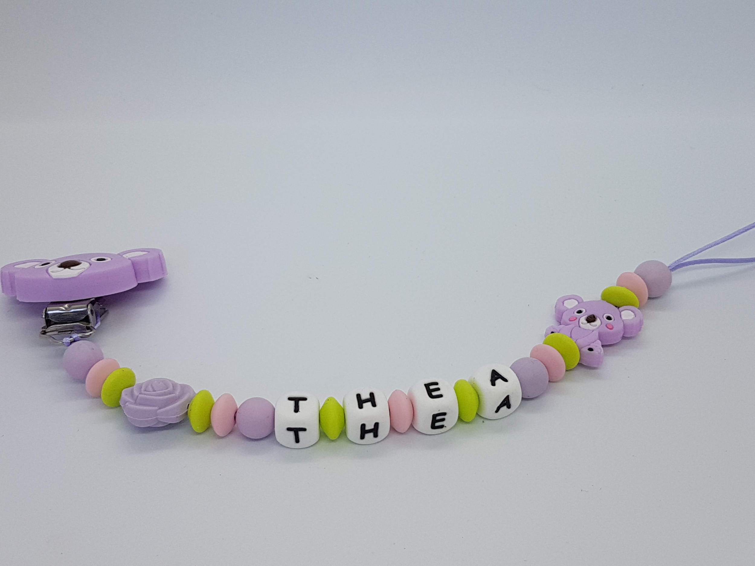 attache tétine personnalisé modèle "Thea"