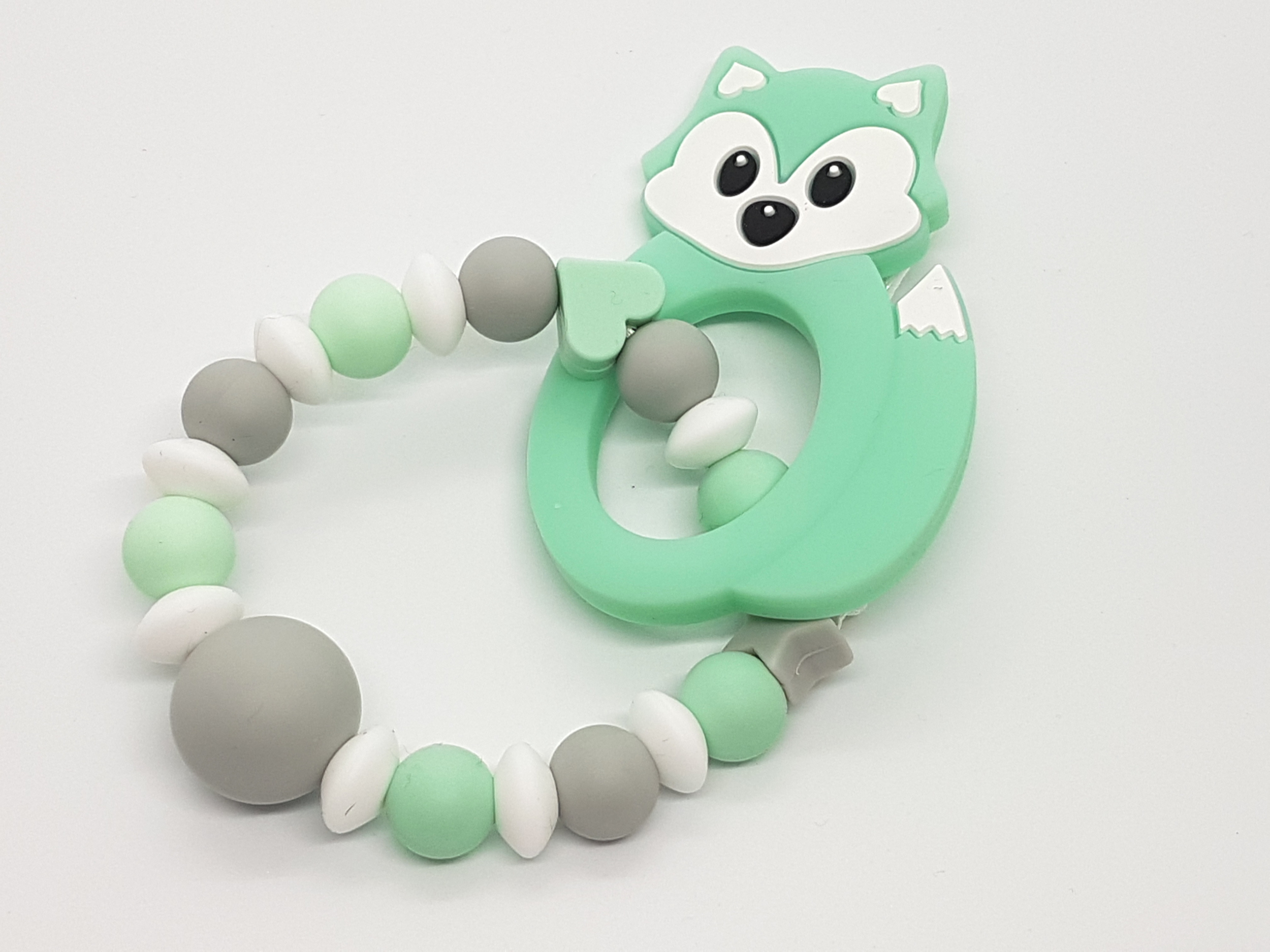 bracelet de dentition personnalisé modèle "renard vert"
