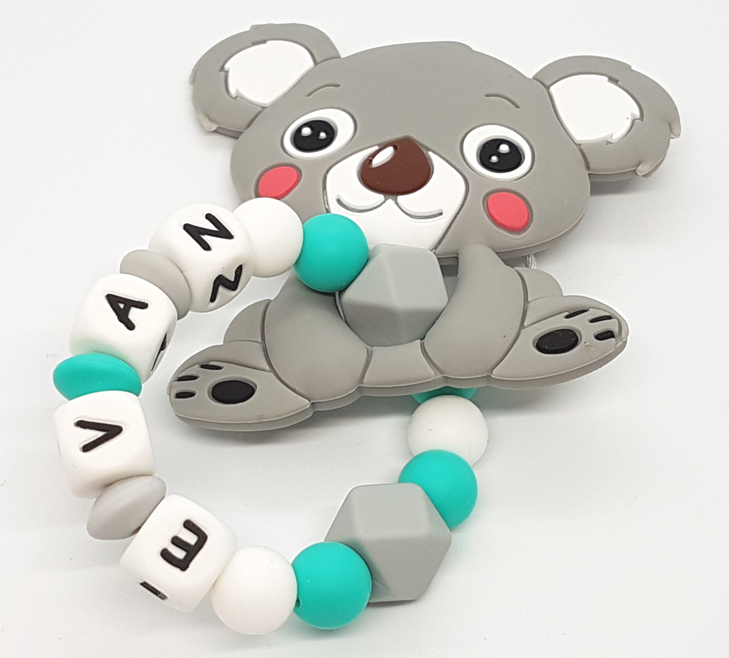 bracelet de dentition personnalisé en silicone modèle "Evan" koala