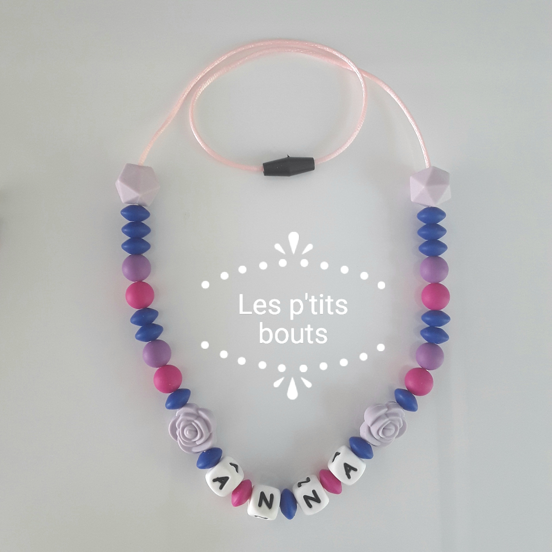 collier de portage personnalisé fille modèle "Anna"