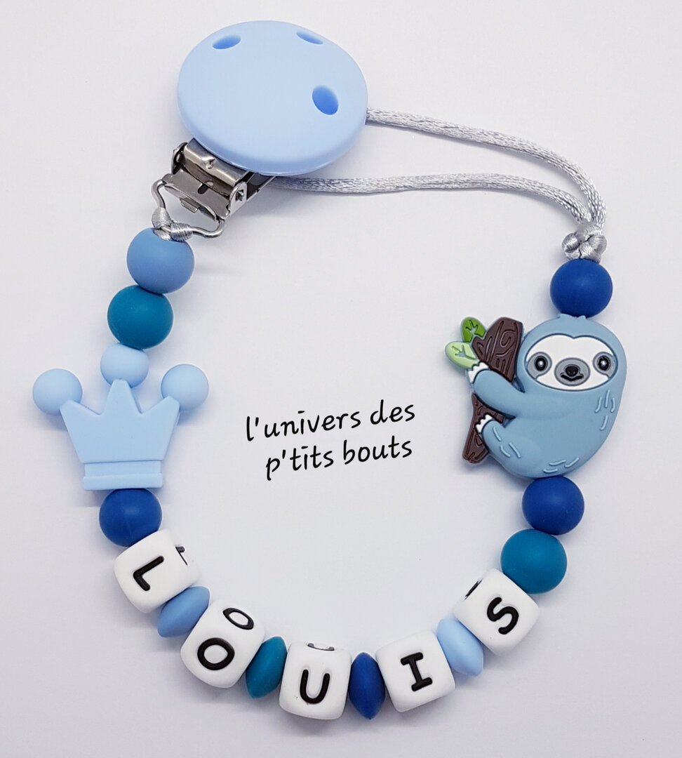 DOUUCO Lot 4 Attaches Tétines Silicone – Clip Sucette Bébé Sans BPA, Multifonction, Bleu Vert Gris Kaki
