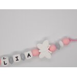 attache tétine personnalisé fille modèle Lia