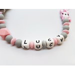attache tétine personnalisé fille modèle Lucy