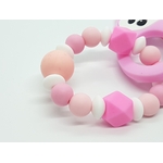 bracelet de dentition personnalisé modèle renard rose
