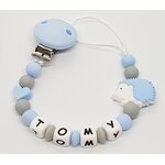 Attache tétine personnalisé modèle "Tomy""