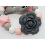 Bracelet de dentition personnalisé Koala et fleur