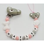Attache tétine personnalisé modèle "Hailey"