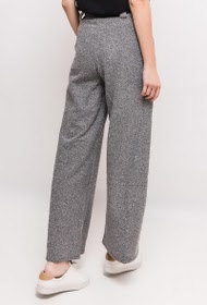 Pantalon large strech gris tweed 4