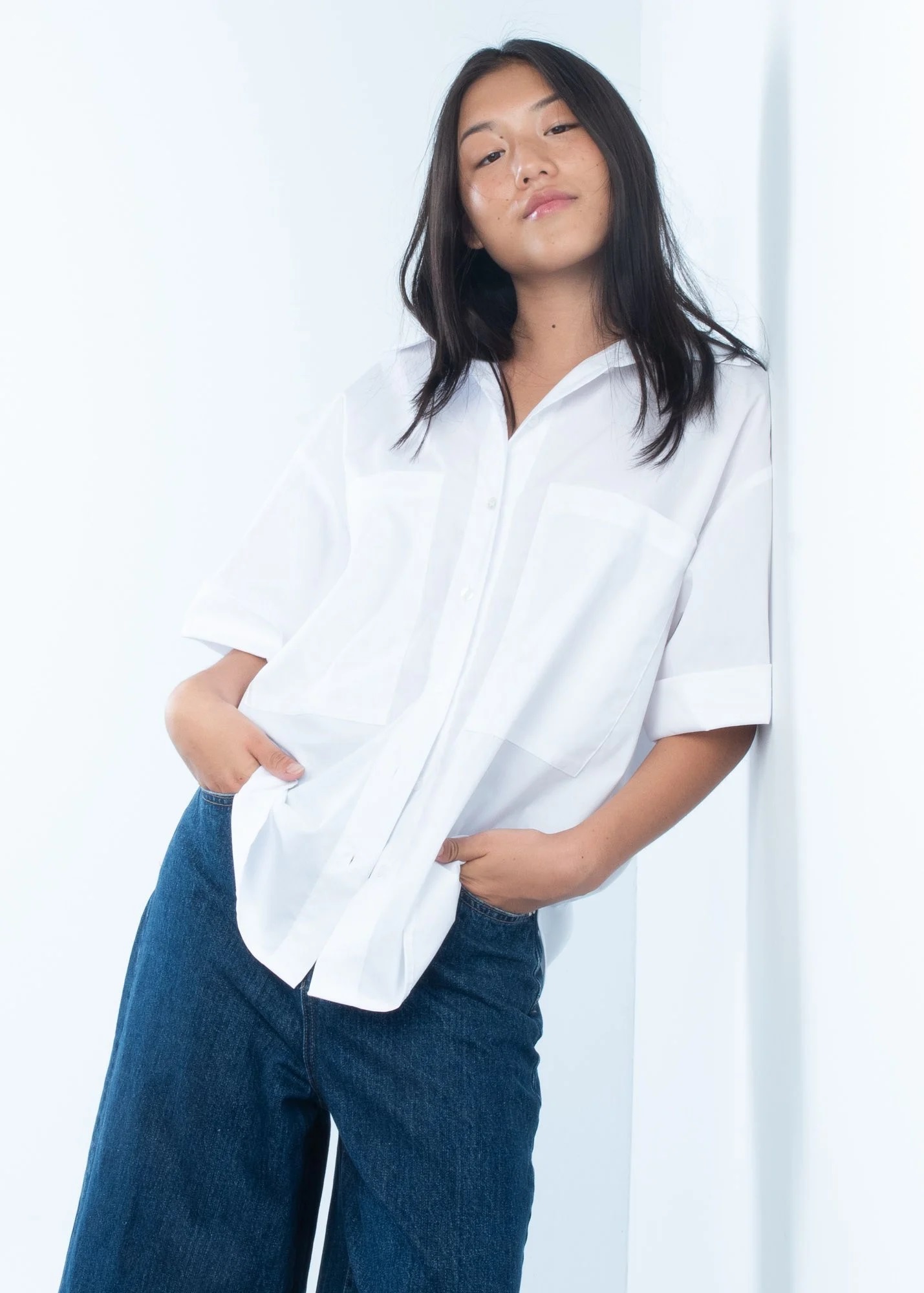 Chemise blanche manche courte 7